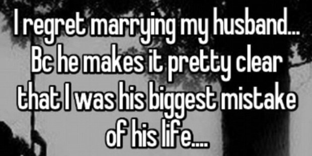 One woman didn't seem to have specific problems with her marriage from her end, except for the fact that her husband was making it clear he was so unhappy with her. Photo / Whisper.com