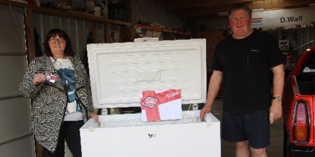 Vicky and Selwyn Sharpe will be filling their freezer with plenty of New World groceries.