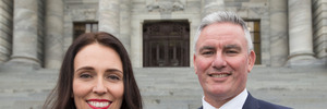 Labour leader Jacinda Ardern and deputy leader Kelvin Davis. Photo / Mark Mitchell