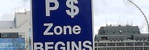 Look for these new parking zone signs in Hamilton CBD. Photo / Peter Tiffany