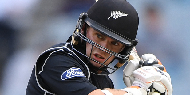 Tom Latham batting. New Zealand Black Caps v Australia. Photo / Andrew Cornaga / www.photosport.