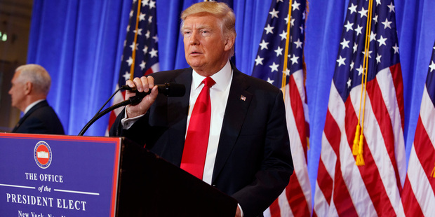 President Donald Trump at a news conference earlier this month. Photo / AP