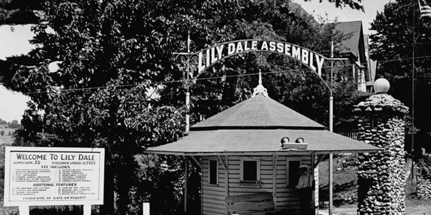 Lily Dale Assembly in the 1930s. Spiritualism thrived in the United States after the devastation of the Civil War. Photo / Getty Images