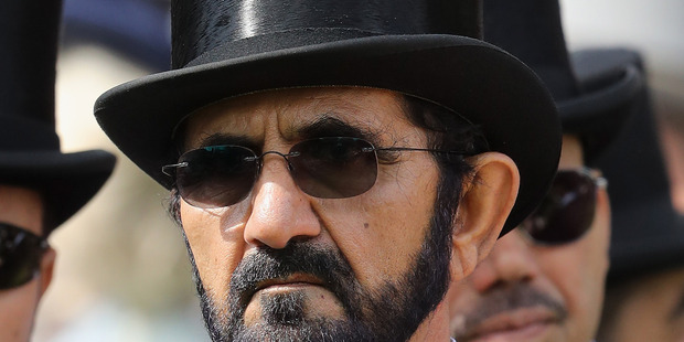 Sheikh Mohammed Bin Rashid Al Maktoum on the fourth day of Royal Ascot in Ascot, England. He has sent his principal bloodstock adviser to New Zealand. Photo / Getty