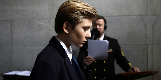 Throughout his father's campaign, Barron Trump has increasingly become the subject of abuse he doesn't deserve. Photo / AP