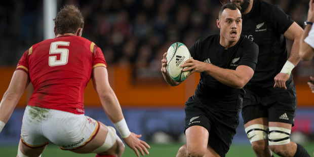 New Zealand All Blacks fullback Israel Dagg in action against Wales. Photo/Brett Phibbs