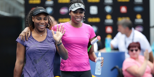 The sister act of Serena (left) and Venus Williams will continue a dynasty that has lasted the best part of 20 years. Photo / Doug Sherring