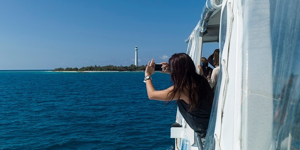 Amedee Island is home to France's first metal lighthouse. Photo / Neville Marriner