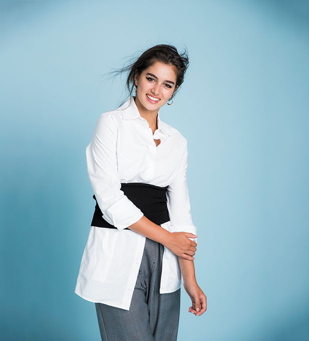 Patronilla shirt $299. Nom*D pants $345. Witchery elasticated belt $44.90.