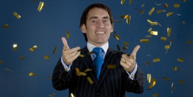 Jason Gunn as host of The Rich List in 2008.