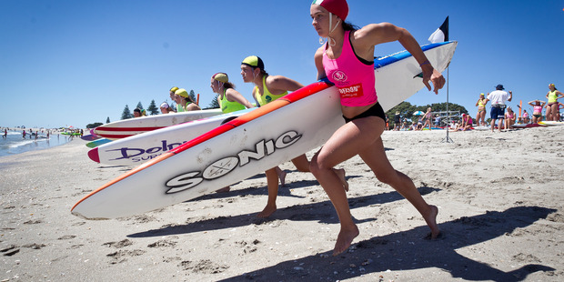 START GUN: Some of the 800 surf lifeguards in action at the Eastern Region Championships. PHOTO:ANDREW WARNER