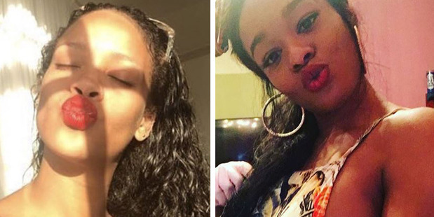 Azealia posted this selfie to her Instagram showing her pursing her lips, Rihanna signed off with this selfie and the message: 'what u came for...'. Photos / Instagram