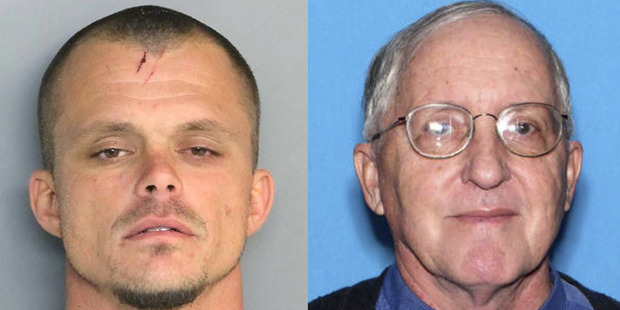 Steven Murray, left, is accused of kidnapping and murdering the Rev Rene Robert, a priest who, authorities say, had been helping him. Photo / Sheriff's office from Aiken County in South Carolina