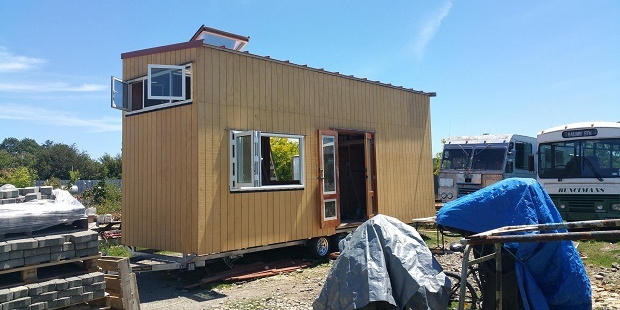 The house is 7.6m long by 2.4m wide. Photo / via Facebook