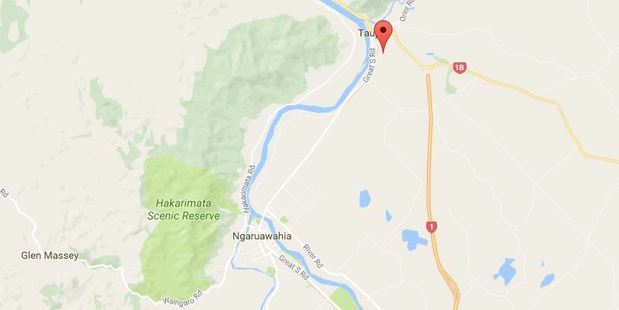 The shed fire was north east of Ngaruawahia in Taupiri. PHOTO/Google Maps