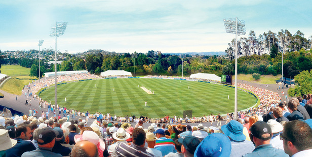 It was proposed to revamp the oval at Western Springs with the venue to be used for test cricket from 2021 onwards. Photo / Artist's impression