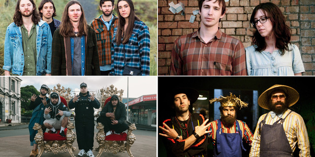 Clockwise from top left: The Miltones, Great North, The Nudge, SWIDT.
