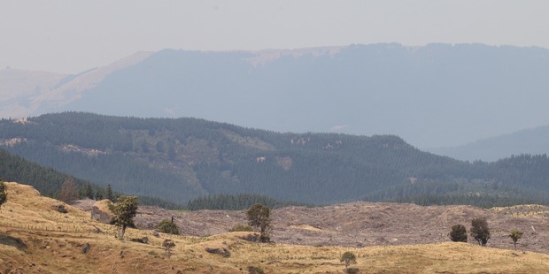Smoke from a grass fire is obscuring the sky in Patoka and drifting into other nearby areas. PHOTO/FILE