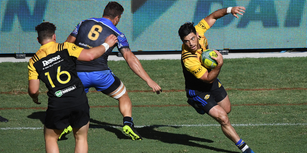 Nehe Milner-Skudder in action for the Hurricanes during their unlikely win over the Force. Photo / photosport.nz