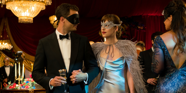 Jamie Dornan as Christian Grey and Dakota Johnson as Anastasia Steele in Fifty Shades Darker. Photo/AP