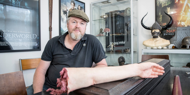Roger Murray and one of his props. Photo / Michael Craig