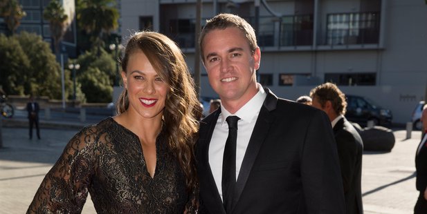 Olympian Lisa Carrington and partner Michael Buck at the Awards.Photo / Nick Reed.