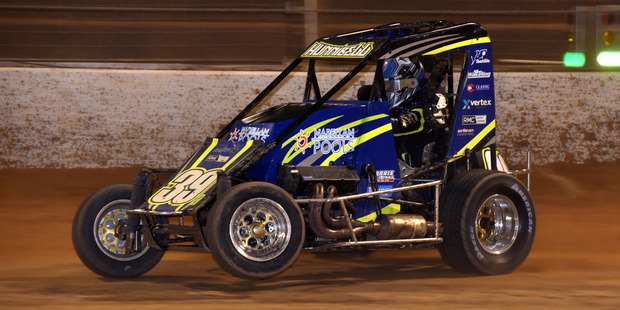 Peter Hunnibell won the New Zealand Midget Championship at Western Springs Speedway last weekend. Photo / Supplied: Taylor Mosen