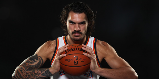Steven Adams of the Oklahoma City Thunder poses for a portrait during NBA Media Day. Photo/AP Photos