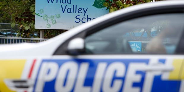 A Northland school is in lockdown after a man fled through the grounds following what is thought to have been a knife fight between window washers. Photo / Supplied