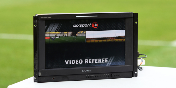 Video Assisted Referee system in use during the Sister City Cup, Wellington Phoenix vs Beijing BG. Photo/Photosport