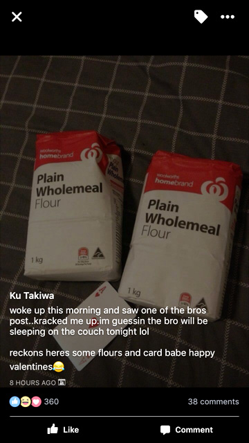 The photo of the Valentine's Day disaster was posted to Facebook. Photo / Facebook