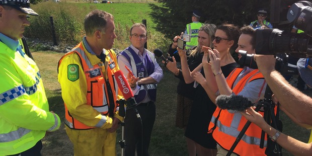 Loading Superintendent Lane Todd, Canterbury Metro Commander, said the helicopter crashed just after 2.30pm in the area above the Sugar Loaf carpark. Photo / Joe Morgan