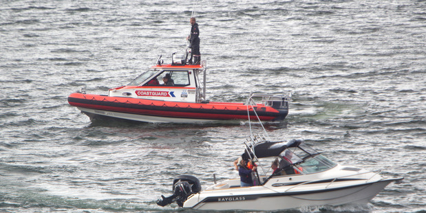Coastguard search on Lake Rotoiti this afternoon. Photo/Ben Fraser