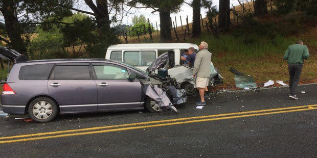 The vehicles were extensively damaged in this morning's crash. Photo / Supplied