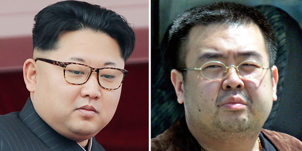 North Korean leader Kim Jong Un, left, Kim Jong Nam, right. Photo / AP