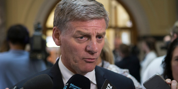 Prime Minister Bill English visited the fire command unit in Christchurch today and said the big job now was to make sure the community supports those who have been affected by the fires. Photo / Mark Mitchell
