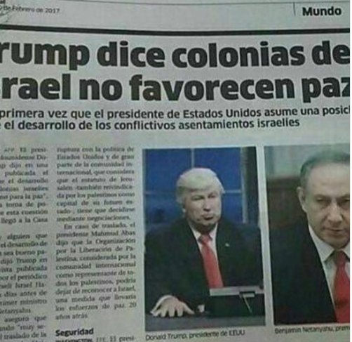 A Newspaper in the Dominican Republic used a picture of Alec Baldwin instead of Donald Trump.