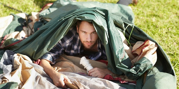 Sometimes camping out can be less than idyllic. Photo / Getty Images