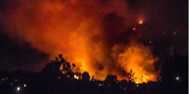 Fire crews could only monitor the fire overnight.