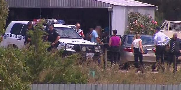 Meningie arrest in relation to the alleged abduction of a Belgian backpacker. Photo / Nine News