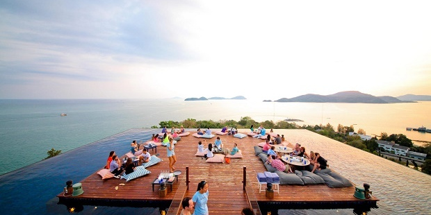 Baba Nest rooftop bar at the Sri Panwa Resort in Phuket, Thailand.