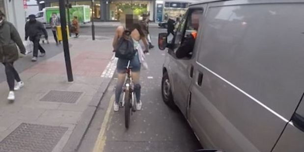 Furious cyclist gets revenge on catcalling van driver in viral video Furious cyclist gets revenge on catcalling van driver in viral video