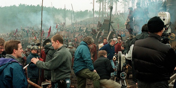 Behind the scenes filming of Gladiator. Photo / Getty