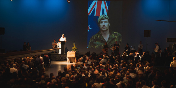Steve Askin was farewelled by over 500 mourners at Wigram Airbase. Picture / NZDF