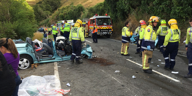 Emergency services at the scene. Photo / Broadcast Media - Matthew Simons