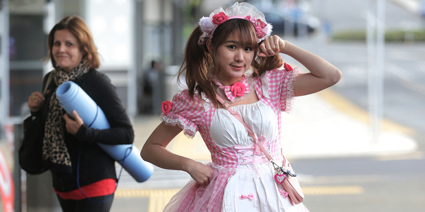 Maid cafe host Michel.Sea says she is disappointed that the cosplay maid waitresses will not be part of Japan Day. Picture / Doug Sherring