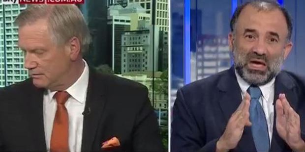 Andrew Bolt and Keyser Trad on Bolt Report. Photo / Sky News