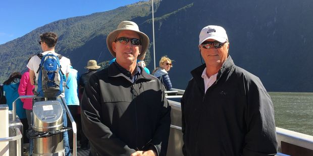 Glenn Garland and Russell Munsch took a trip to Milford Sound while in the South Island.