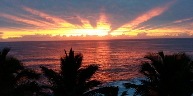 The sunset in Niue. Photo / Siena Yates