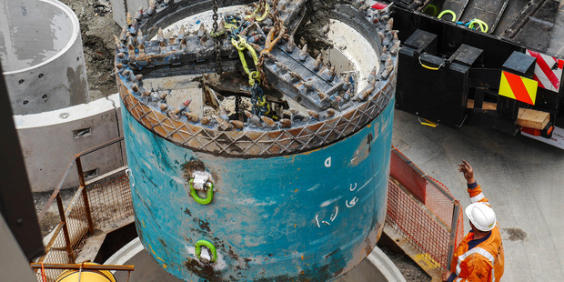 The City Rail Link boring machine, Valerie. Photo / Supplied